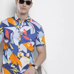 The Indian Garage Co Men Slim Fit Opaque Printed Casual Shirt-picture-34