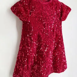 Cherry Crumble Girls Embellished Flared Sleeve A-Line Dress-picture-19