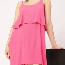 DressBerry Cute & Cuddly Shoulder Straps Layered A-Line Dress-picture-32