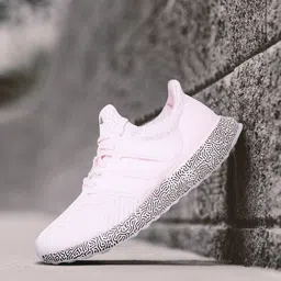 ADIDAS Women Pink Woven Design Ultraboost DNA Running Shoes-picture-39