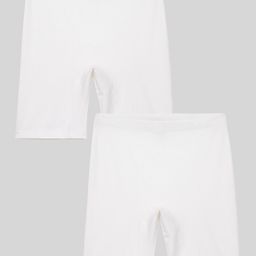 mackly Girls Set of 2 Solid Mid-Rise Knitted Regular Shorts-picture-1