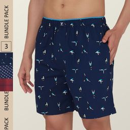 XYXX Men Pack Of 3 Printed Super Combed Cotton Boxer Shorts-picture-25