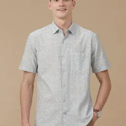 CAVALLO by Linen Club Men Contemporary Slim Fit Micro Ditsy Printed Shirt-picture-12