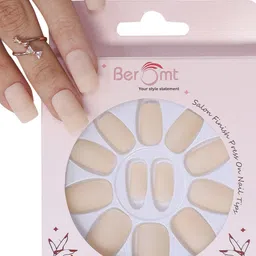 BEROMT 12 Pcs Long-Lasting Premium Matte Salon Finish Press On Nails - Shade 523-image-63