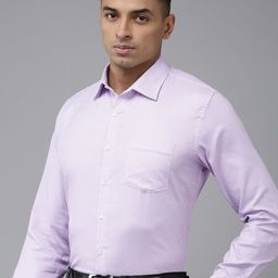 Van Heusen Pure Cotton Self Design Textured Slim Fit Opaque Formal Shirt-picture-3