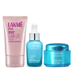Lakme Set of Absolute Hydra Pro Gel Creme 50 g + Serum 30 ml + Lumi Skin Cream 30 g-picture-27