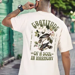ADRO Graphic Printed Drop-Shoulder Sleeves Cotton Oversized T-shirt-picture-35