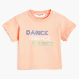Campana Girls Typography Printed Drop-Shoulder Sleeves Pure Cotton T-shirt-image-98