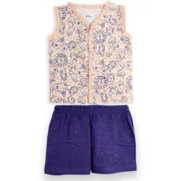 The Boo Boo Club Unisex Kids Printed Organic Muslin Jhabla & Short image 3