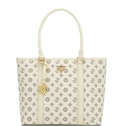 LAVIE Signature Women Typography Printed Structured Leather Shoulder Bag image 5