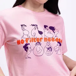 Kook N Keech Typography Printed Relaxed fit Cropped T-shirt image 5