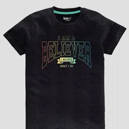 BAESD Boys Pack Of 3 Typography Printed Pure Cotton T-shirt image 5