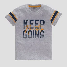 BAESD Boys Pack Of 3 Typography Printed Pure Cotton T-shirt image 2