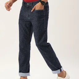 Flying Machine Men Dark Blue Michael Tapered Fit Mid-Rise Light Fade Acid Wash Jeans image 5