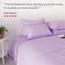 Stoa Paris Date Night 300 TC Flat King Bedsheet with 4 Pillow Covers image 4