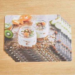 Home Centre Brown Corsica Mandarin Brown and White 6 Pieces Printed Table Placemats image 3