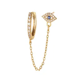 AQUASTREET 1 pc 18K Gold Plated Waterproof Anti-Tarnish Evil Eye Zircon Earring Chain image 2