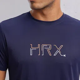 HRX by Hrithik Roshan Men Typography Printed Rapid-Dry Training T-shirt image 2
