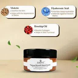 Pokonut Natural Stretch Mark Cream With Mulethi & Hyaluronic Acid - 50 g image 2