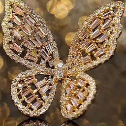 VAMA Artificial Stones Studded Butterfly Saree Clip image 5