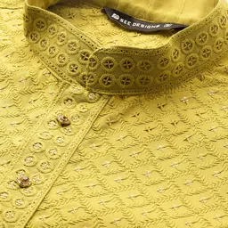 See Designs Men Embroidered Sequinned Kurta with Pyjamas image 3