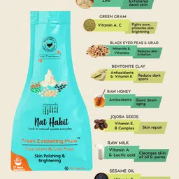Nat Habit Fresh Exfoliating Mura Exfoliator with Five Gram & Clay Fuse - 25 g image 3