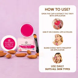 Bella Vita Organic Strawberry 3 in 1 Tinty for Lips, Cheeks & Eyelids image 2