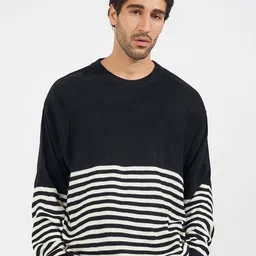 Styli Men Striped Pullover-image-11