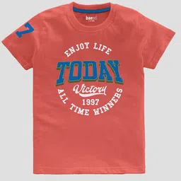 BAESD Boys Pack Of 3 Typography Printed Pure Cotton T-shirt image 3