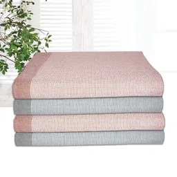 Athom Living Astar Brown & Grey 4 Pieces Cotton 210 GSM Bath Towels-image-62