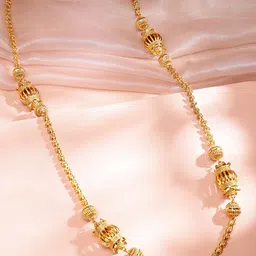 Rubans Women 22K Gold-Plated Handcrafted Long Necklace with Ornate Beaded Motifs image 4