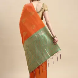 Royal Rajgharana Saree Woven Design Ethnic Motifs Zari Pure Silk Banarasi Saree image 5