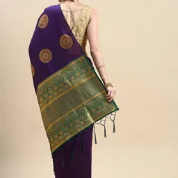 Royal Rajgharana Saree Woven Design Ethnic Motifs Zari Pure Silk Banarasi Saree image 3