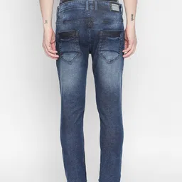 Basics Men Blue Regular Fit Low-Rise Clean Look Stretchable Jeans image 2