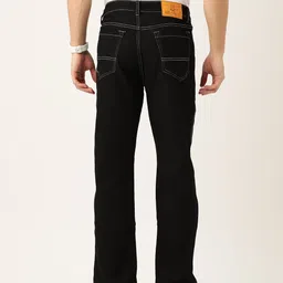 PARIS HAMILTON Men Relaxed Fit Stretchable Jeans With Contrast Stitch Detail image 5