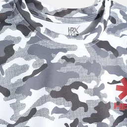 HRX by Hrithik Roshan Boys Camouflage Printed Sublimation T-shirt image 4