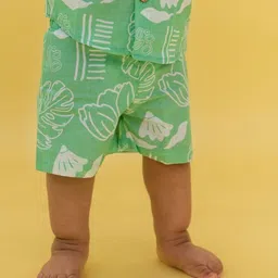 A Toddler Thing Breezyleaf Boys Printed Mulmul Cotton Shirt With Shorts image 2