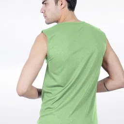 Body Mechanics Respect Printed Relaxed-Fit Innerwear Vest - MN-BMS-21-Lemon-S image 3