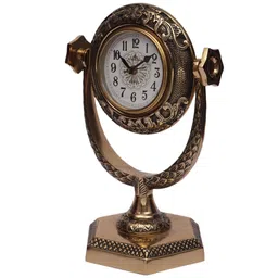 qamar home solutions Antique Aluminium Table Clock (1 Piece) image 5