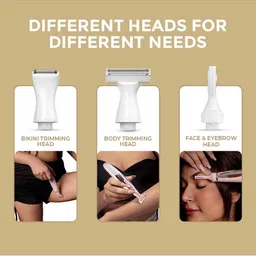 WINSTON 3 In 1 Rechargeable Bikini Trimmer for Face & Body - Silver & Pink image 3