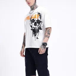 Kook N Keech Typography Printed Drop-Shoulder Sleeves Oversized T-shirt image 3