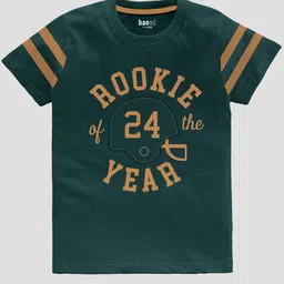 BAESD Boys Pack Of 5 Typography Printed Pure Cotton T-shirt image 2