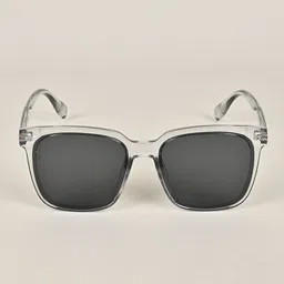 Voyage Unisex Black Lens & White Wayfarer Sunglasses with UV Protected Lens image 5