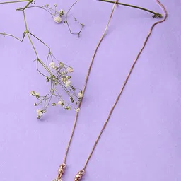 AMI Rose Gold Plated Brass Cubic Zirconia Contemporary Maze Heart Necklace-image-94