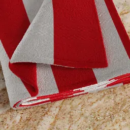 MAXNAP Sleep Support Cabana Red & White Striped 2 Pieces 200 GSM Towel Set image 3