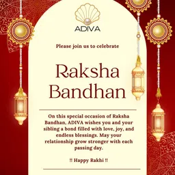 ADIVA Stones Studded & Beaded Thread Rakhis with Roli Chawal Chandan & Meshrei Card image 2