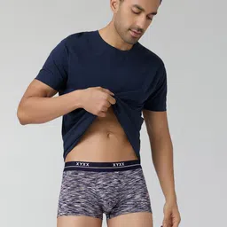 XYXX Men Navy Blue & White Printed IntelliSoft Antimicrobial Micro Modal Artisto Trunks XYTRNK76 image 2