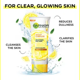 Garnier Set of 2 Bright Complete Vitamin C Face Wash, For Brighter Skin - 150g Each image 5