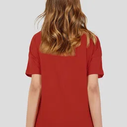 Mast & Harbour Typography Printed Drop-Shoulder Sleeves Pure Cotton T-shirt image 5