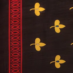 Rajnandini Red & Brown Printed Unstitched Dress Material image 4